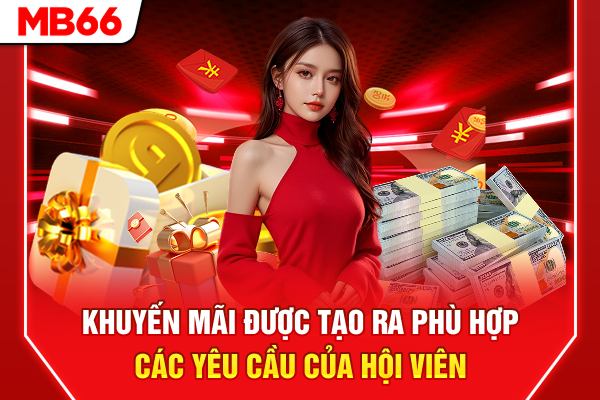 Khuyến mãi được tạo ra phù hợp các yêu cầu của hội viên